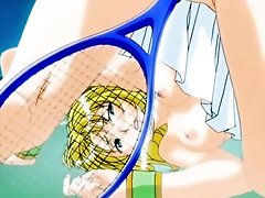 Get wild group orgy on the tennis court