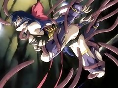 Bimbo gets fully filled with tentacles